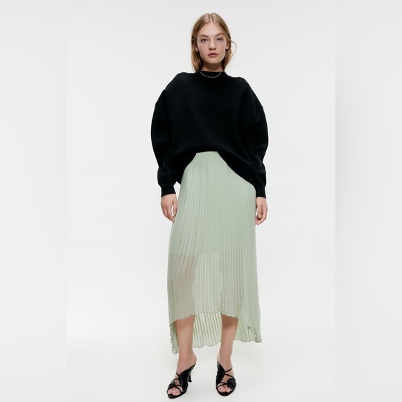 Chiffon pleated midi skirt - Picture 13 of 14